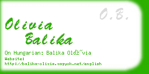 olivia balika business card